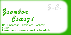 zsombor csaszi business card